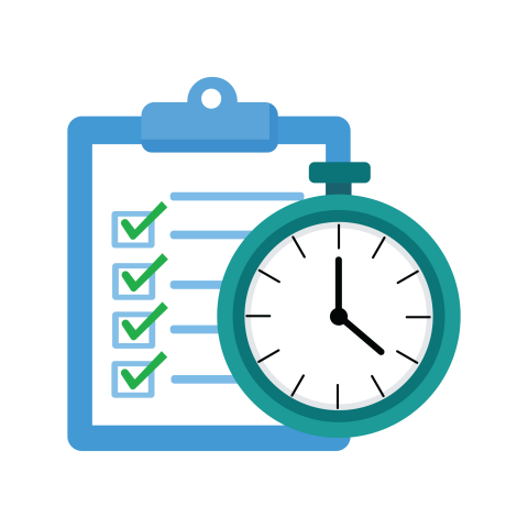 Task Checklist with Clock PNG Download