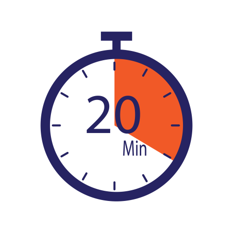 20 Minutes Stopwatch Timer Illustration