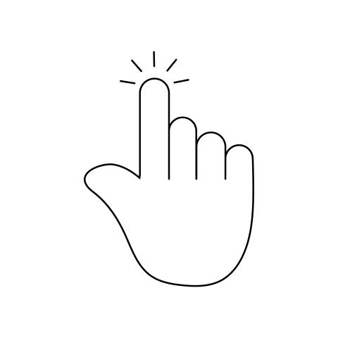 Index Finger Up Hand Icon Vector