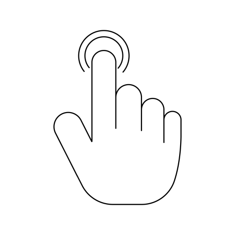 White Pointing Hand Icon Transparent Background