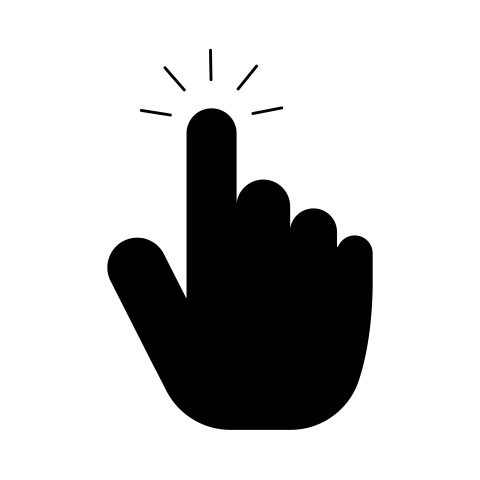 Black Pointing Hand Icon Transparent PNG