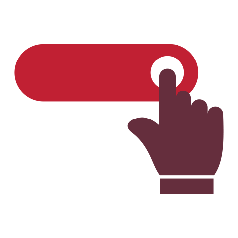 Finger Clicking Red Button PNG Free Download
