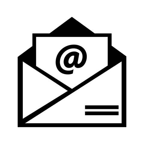 Open email envelope png template