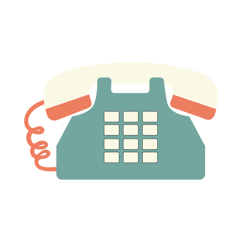 Vintage Desk Telephone Illustration PNG