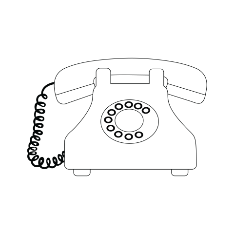 Classic Rotary Telephone Icon PNG