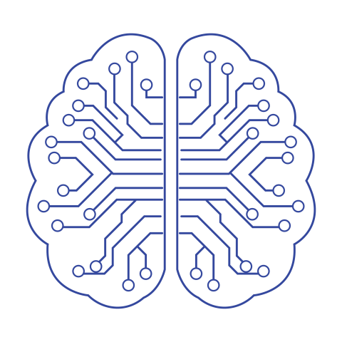 Futuristic Digital Brain Circuit Symmetry PNG