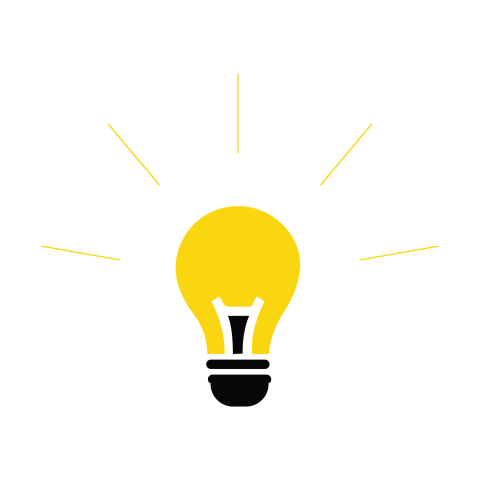 Glowing light bulb png