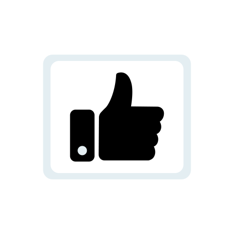 Thumbs Up Like Button Icon PNG Transparent