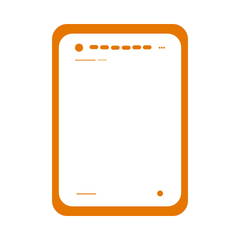 Orange Browser Window Frame PNG