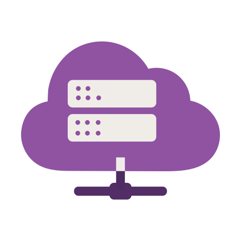 Cloud Server Database Storage Icon PNG