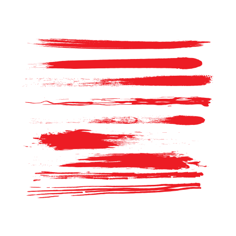 Red Brush Stroke Set PNG