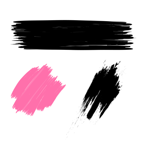 Pink Paint Stroke Corner PNG