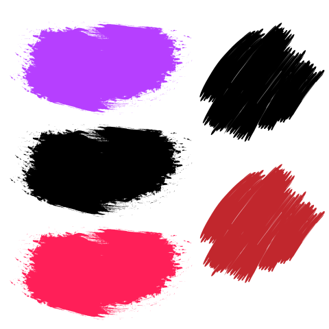 Colorful Paint Brush Strokes PNG Background