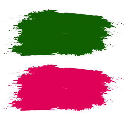 Green and Pink Paint Brush Strokes PNG