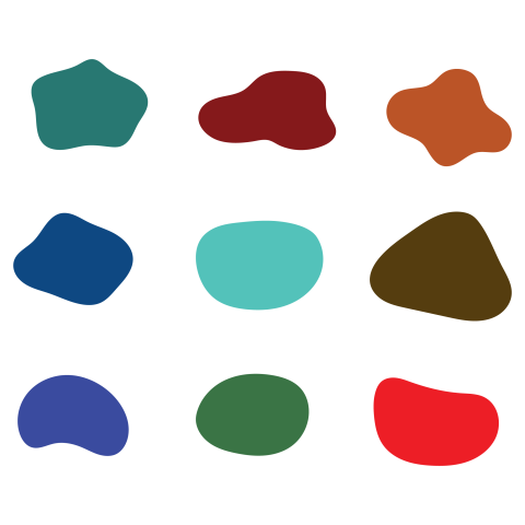 Multicolor Abstract Organic Blob PNG Transparent