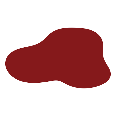Dark Red Abstract Organic Shape PNG Transparent