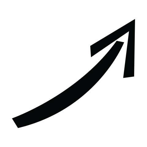 Upward Curved Arrow PNG
