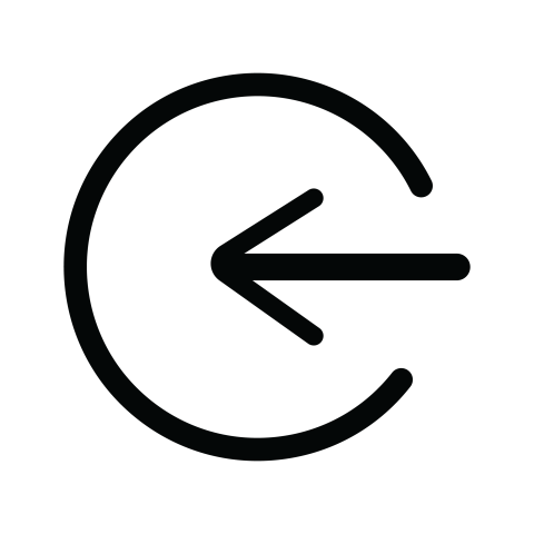 Circular Left Arrow PNG Transparent Background