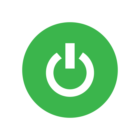Green Power Button Icon PNG