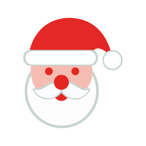 Santa Claus Face PNG Transparent