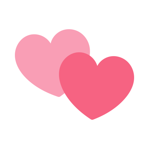 Two Hearts PNG Images Download