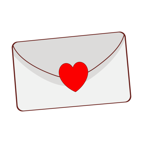 Heart Seal Envelope PNG Free Download