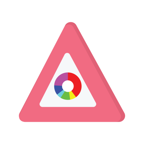 Data Analysis Warning Alert Flat Icon PNG