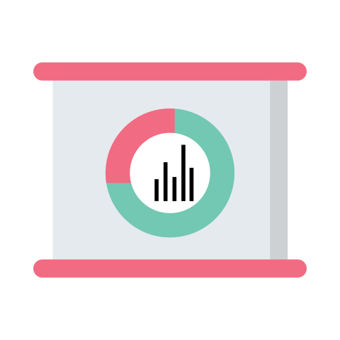Business Growth Chart Presentation Flat PNG Illustration