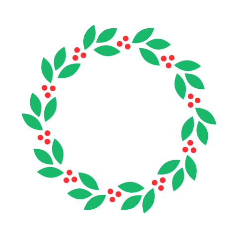 Green Botanical Wreath PNG Free Download