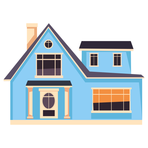 Cartoon family house illustration png download