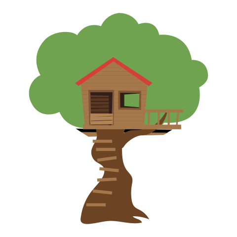 Tree house Cartoon PNG Transparent Free Download