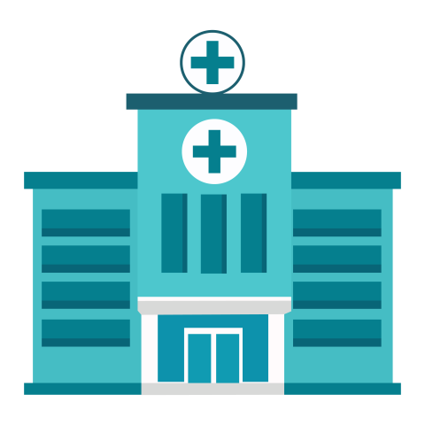 Modern Hospital Building Icon PNG