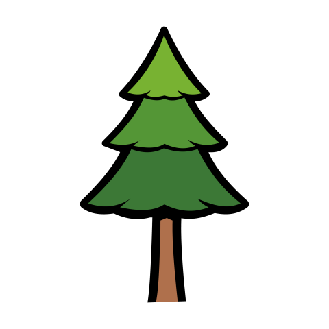 christmas tree cartoon png transparent