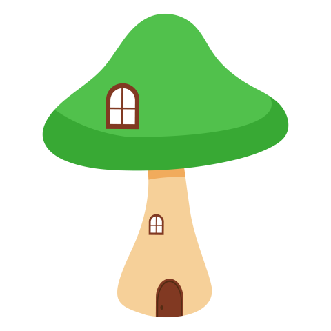 Green Mushroom House PNG