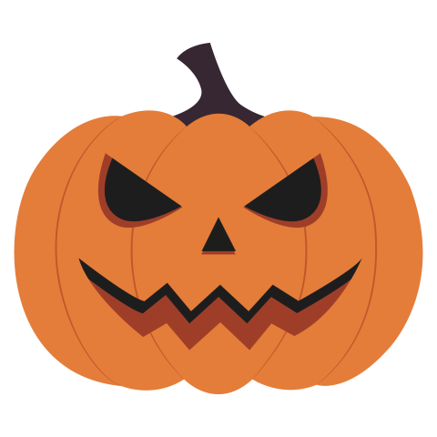 Scary Halloween Pumpkin PNG Transparent Jack o Lantern Clipart