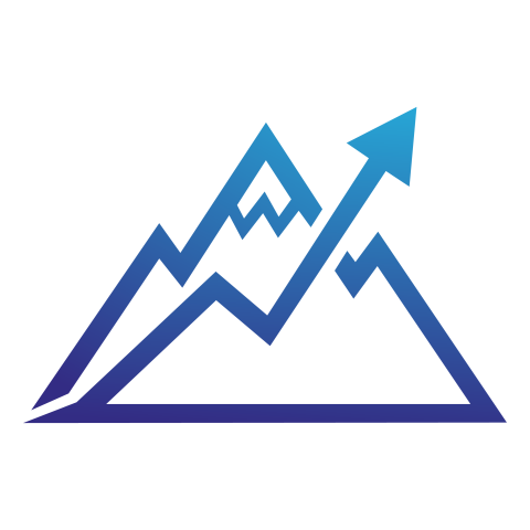 Mountain Peak Growth Arrow Line Logo PNG Transparent