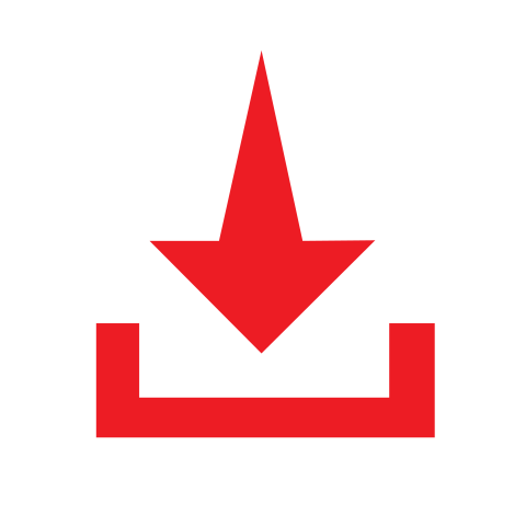 Red Download Arrow Icon PNG