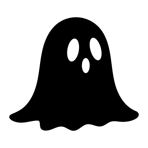 Scary ghost silhouette png
