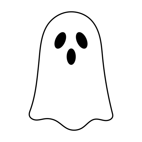 Cute White Ghost PNG Transparent