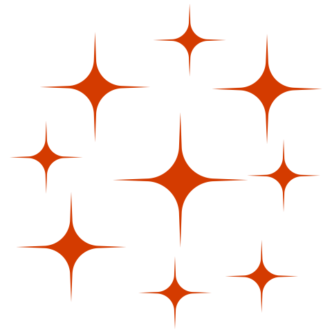 Orange stars png transparent background