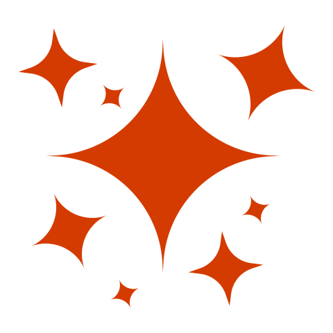Orange sparkle stars png