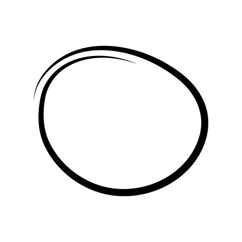 Black scribble circle png transparent