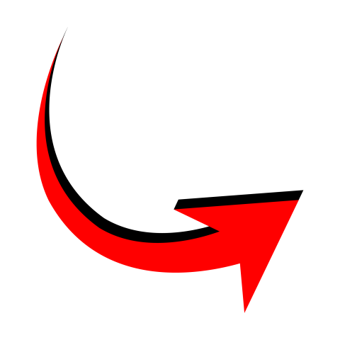 Youtube red arrow png curved