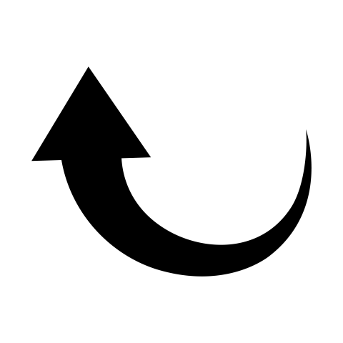 Black curved arrow png transparent