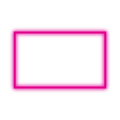 Neon Pink Rounded Rectangle Frame PNG Glow Effect