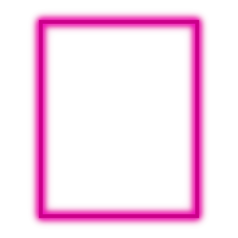 Neon Pink Square Frame PNG Glow Border