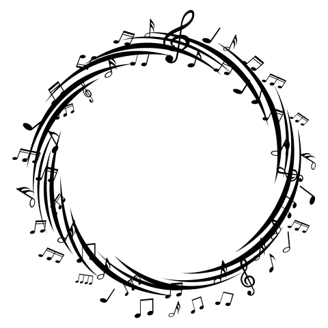 Music notes transparent background