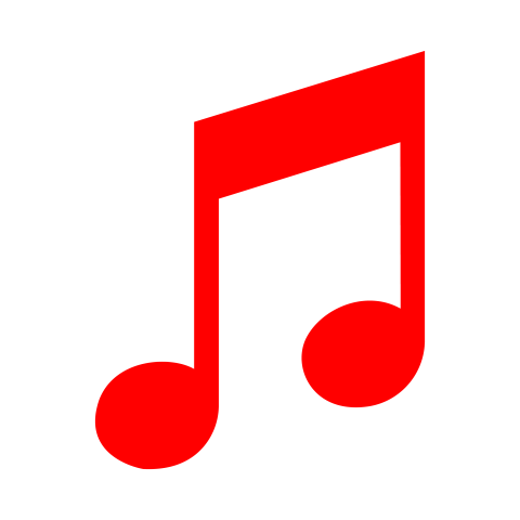 Red music notes png