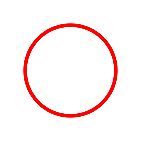Thick Red Circle Outline PNG Transparent Background Free Download