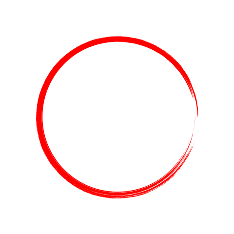 Bold Brush Red Circle PNG